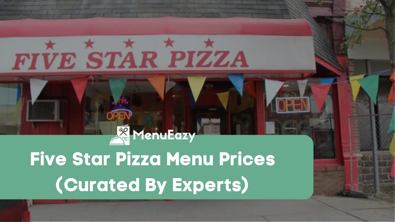five star pizza menu prices menueazy